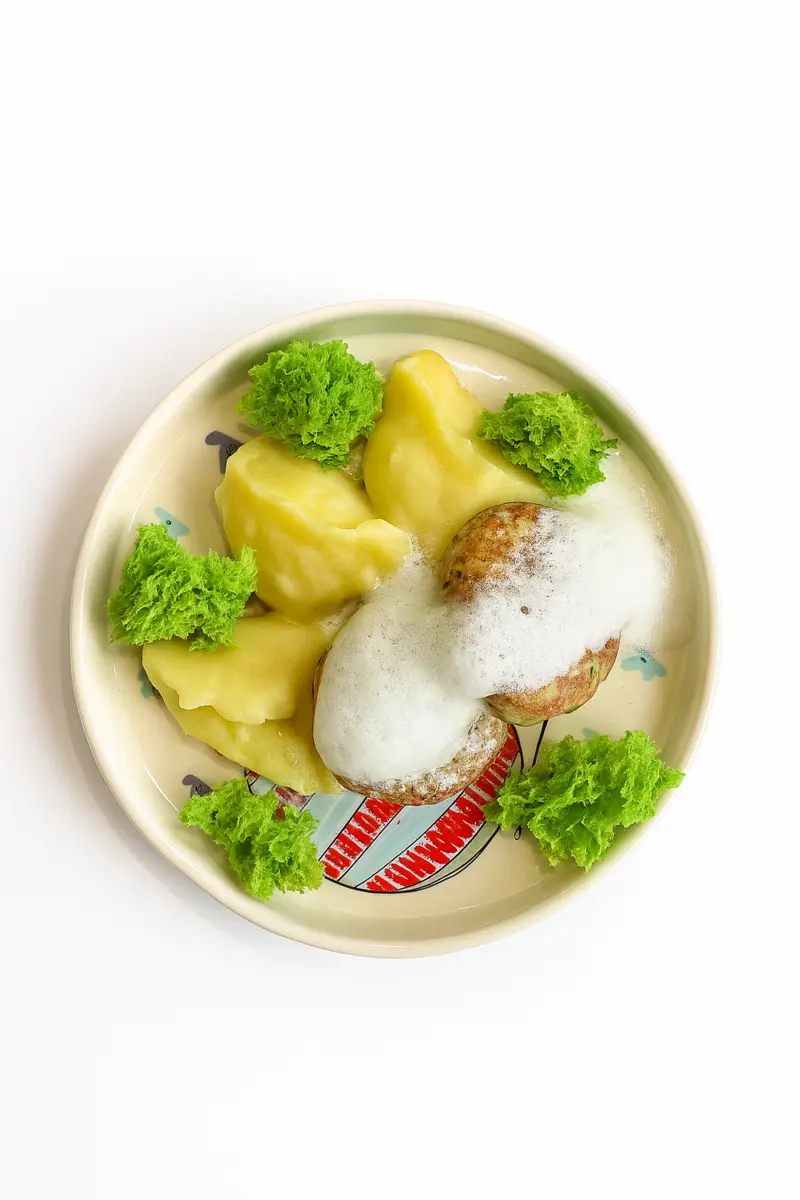 Куриные биточки с пюре