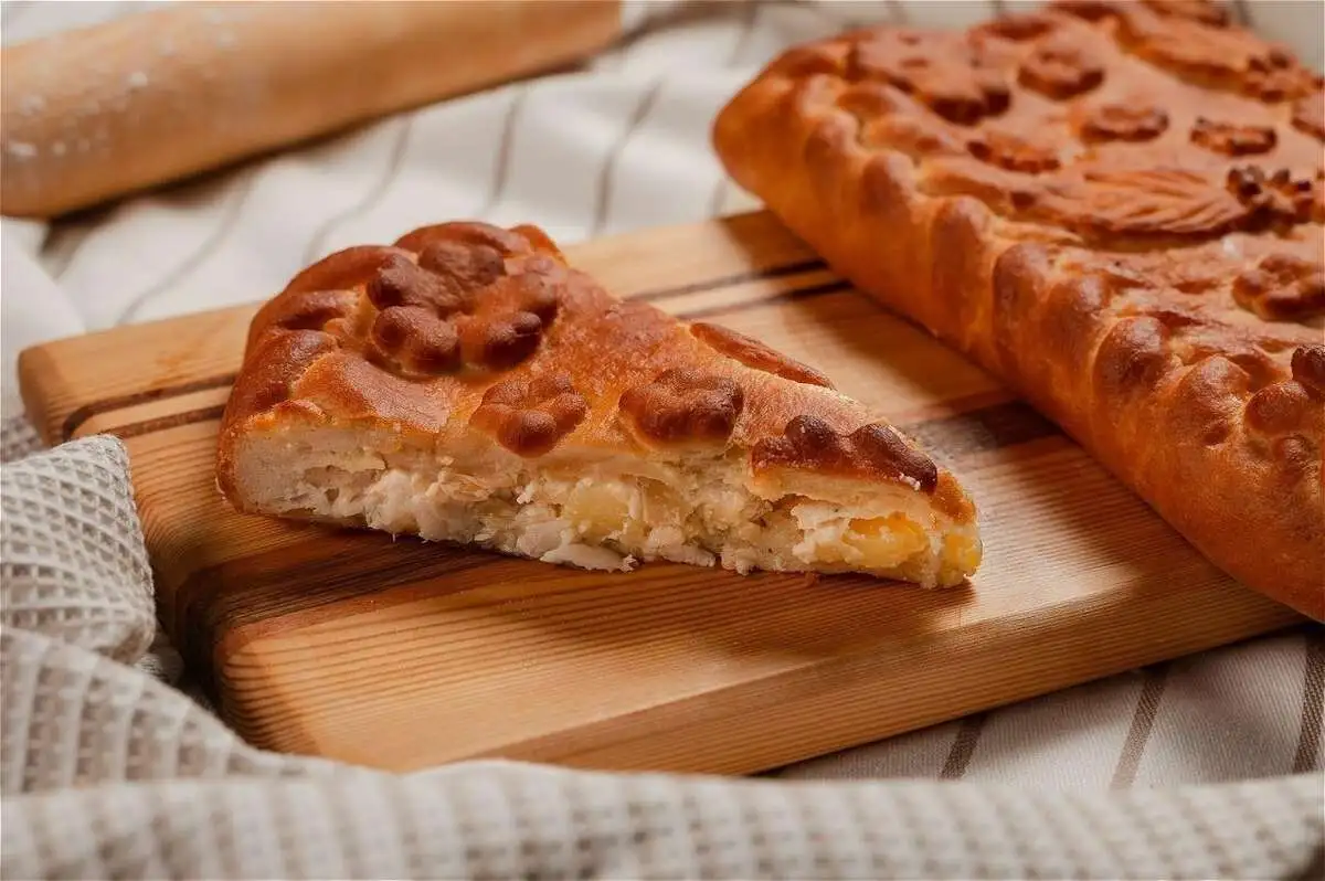 Пирог с курицей и картофелем 