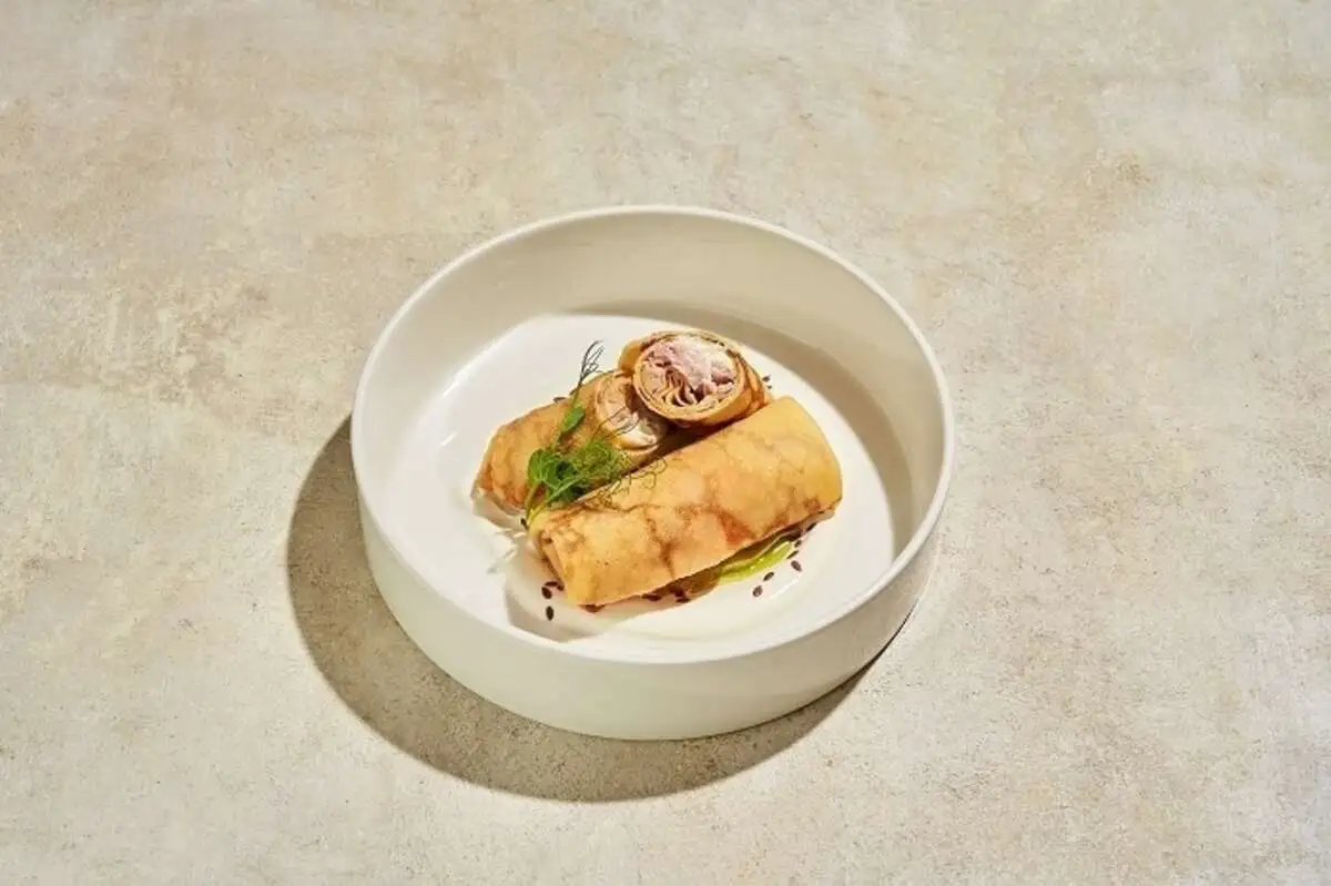 Блины с ветчиной и сыром