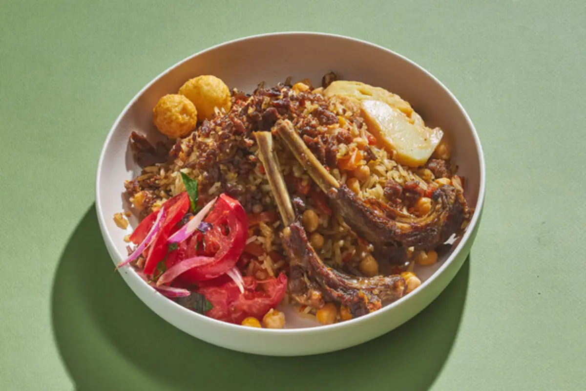 Праздничный плов с ребрами барашка