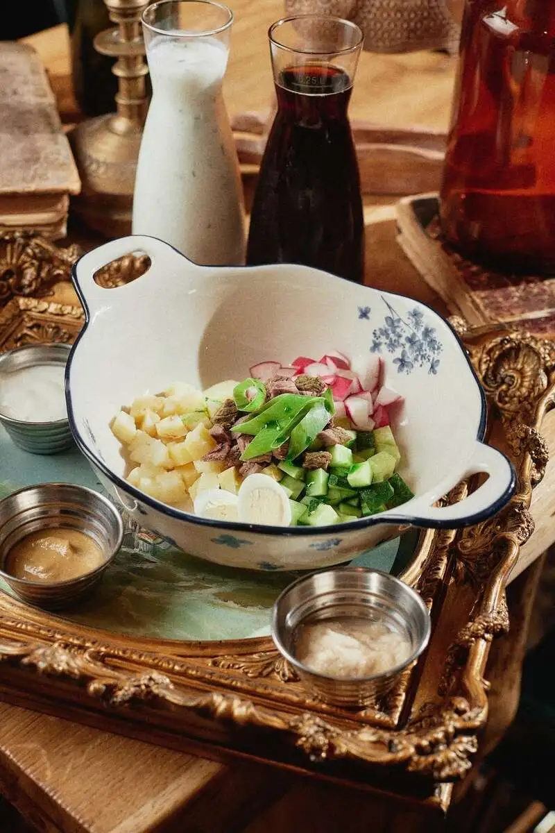 Окрошка с говядиной
