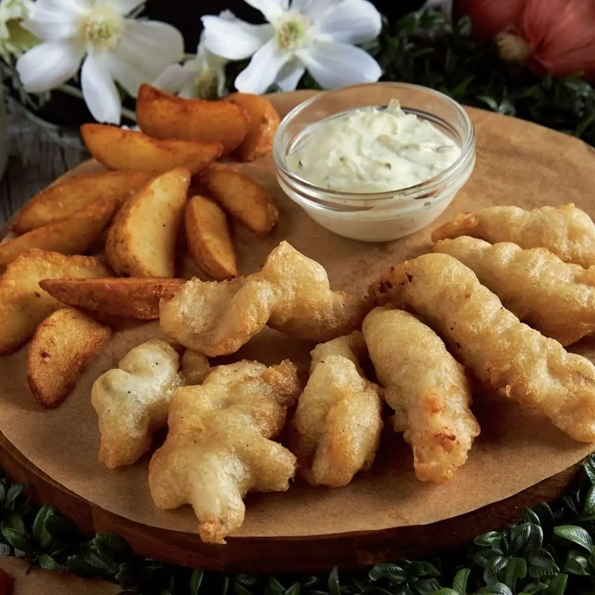 Рыбка в кляре с картофельными дольками