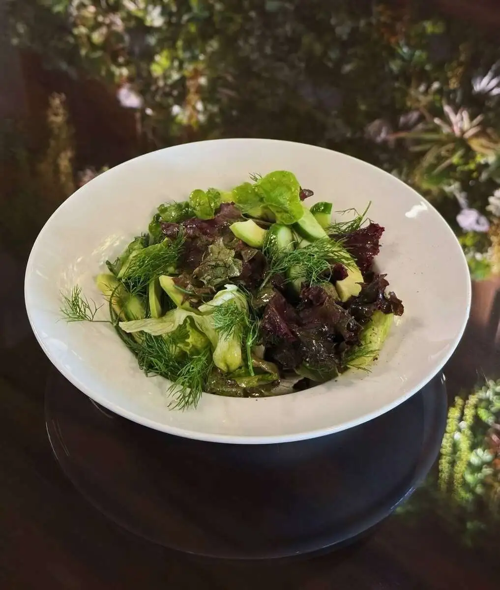 Зеленый салат с авокадо/Green salad with avocado