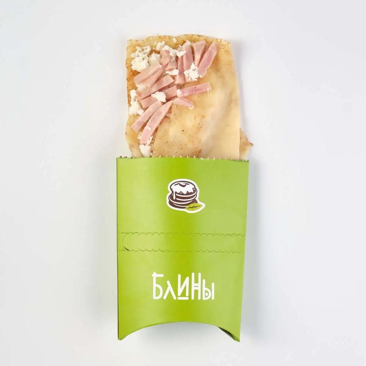 Блин с ветчиной, сыром