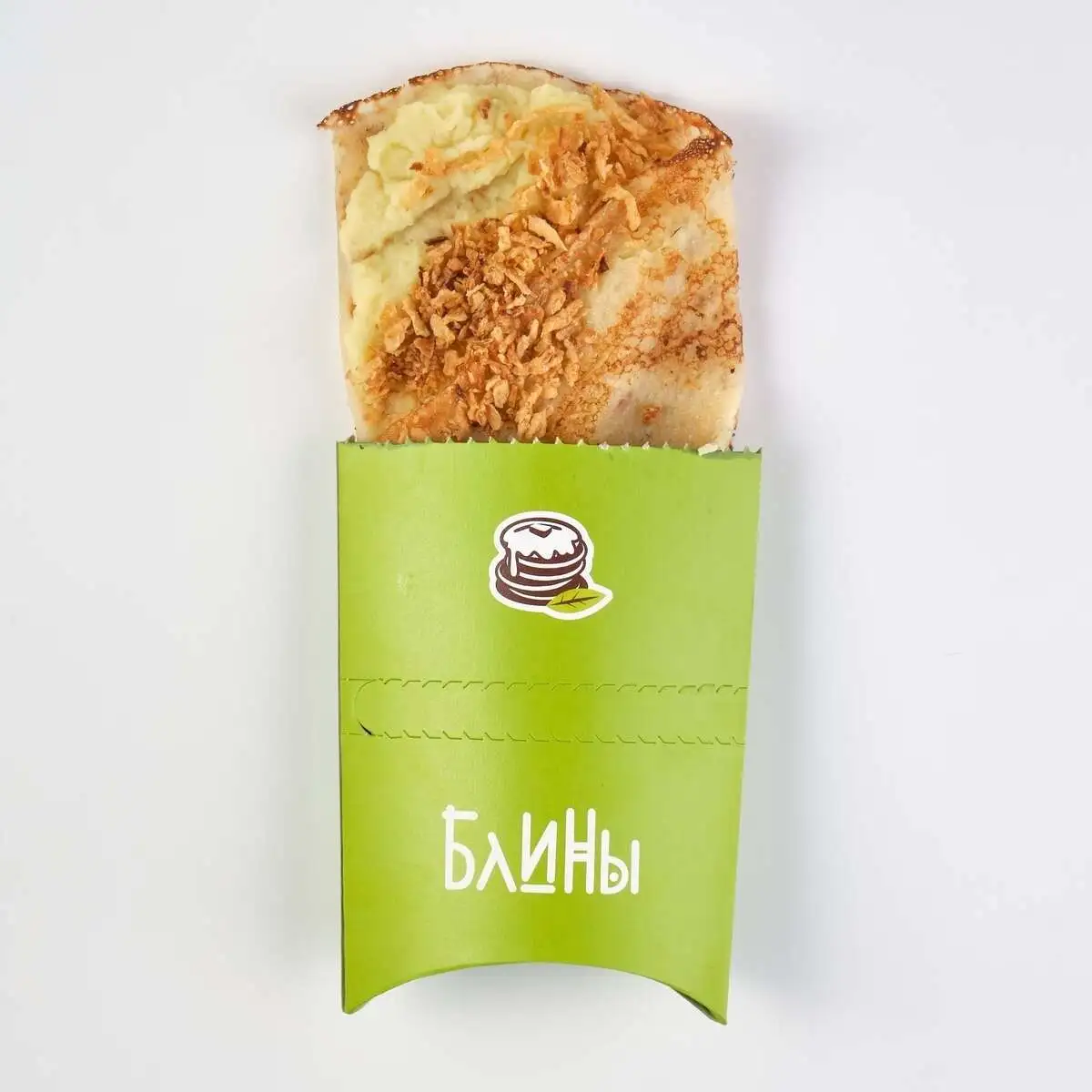 Блин с картофелем и луком фри