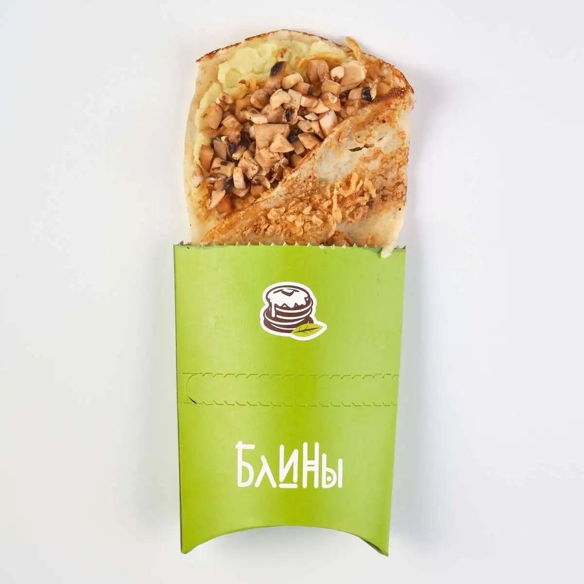 Блин с картофелем и грибами
