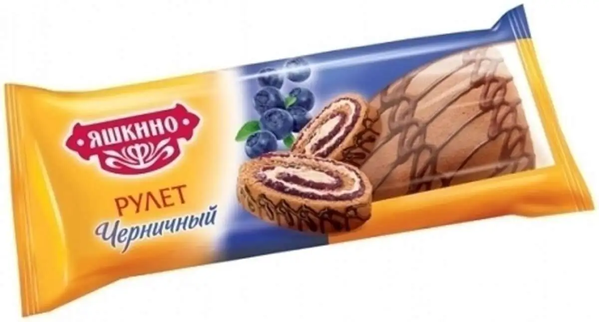 Рулет Яшкино Черничный 200г