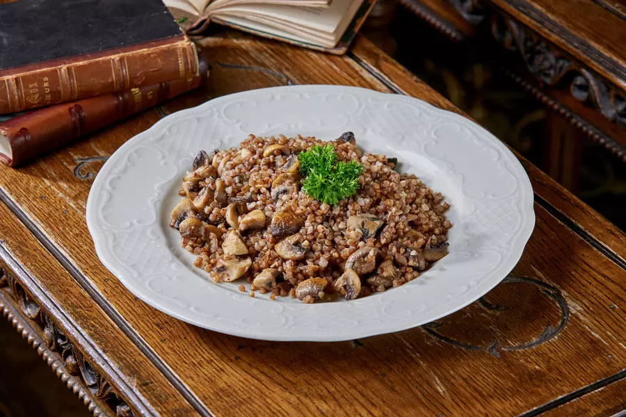 Гречка с шампиньонами