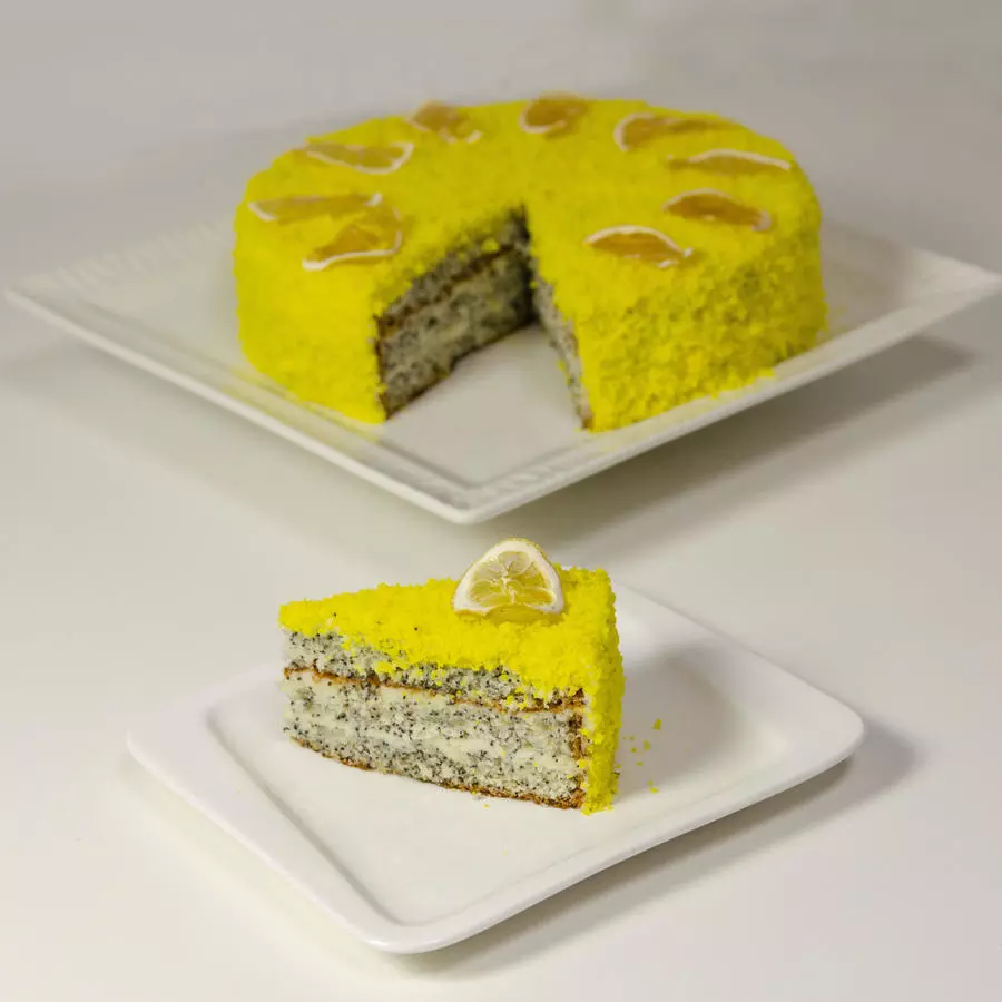 Торт «Маковый с лимонным курдом»  1 кг
